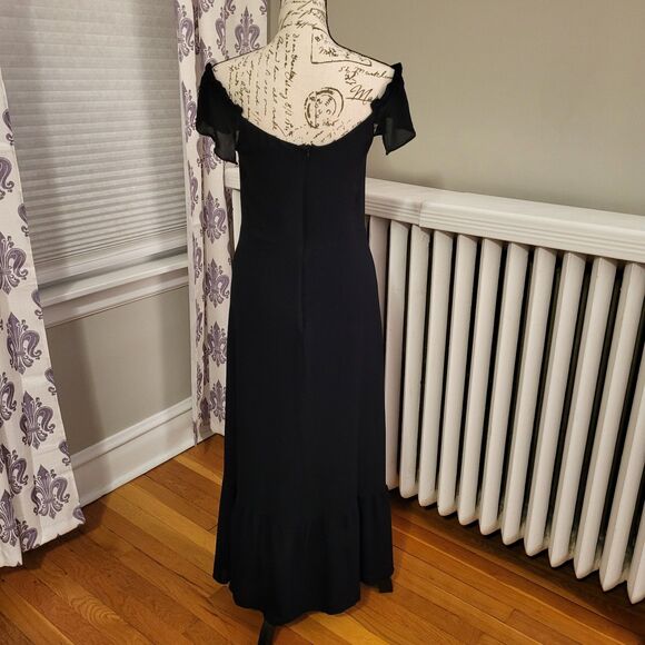 Reformation Butterfly Dress in Black, Off-Shoulder or On. So beautiful! Sz 12 - Picture 5 of 15